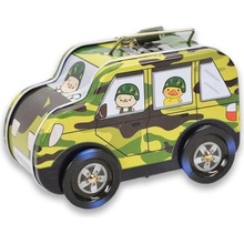 Kovová pokladnička auto zelená