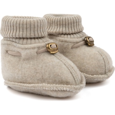 Mikk Line Mikk Line kojenecké vlněné merino capáčky Melange Offwhite