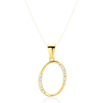 Image 1 of SAVICKI Висулка с буква О Savicki: позлатено сребро, цирконий