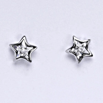Čištín na šroubek se Swarovski čirým krystalem NŠ 1326