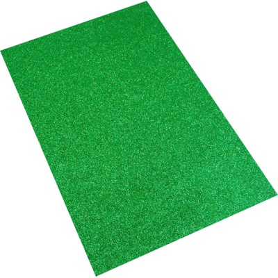 Pěnová guma A4 zelená s glitry 10ks