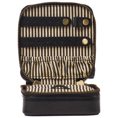 Jewelry Box šperkovnica Black Stromboli Leather