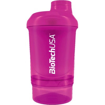 BiotechUSA Šejkr Wave + nano 300ml - růžový