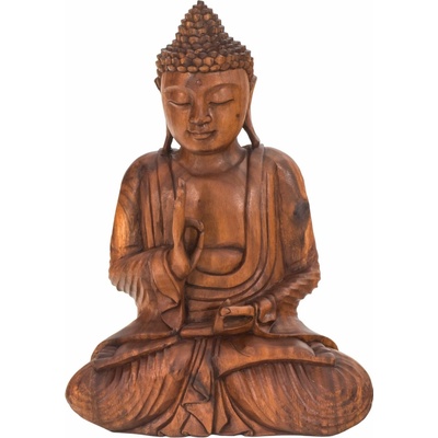 Sanu Babu Buddha ze dřeva stromu Suar, 49cm