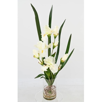 Kompozice umělý IRIS bílý, 80cm