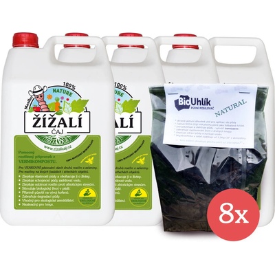 Mesiho žížalí čaj 20 l + BioUhlík 4 kg