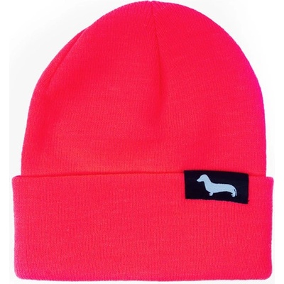 Kašmir Pletená zimní čepice Z17 all neon pink