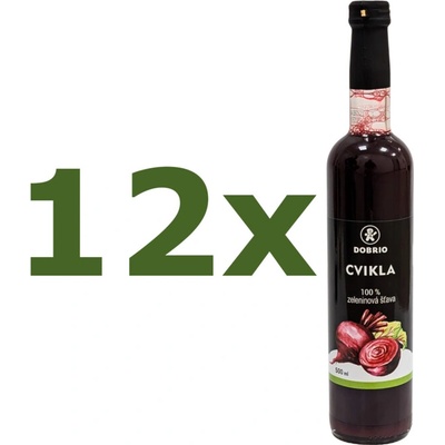 Dobrio Cvikla 100% zeleninová šťava 12 x 500 ml