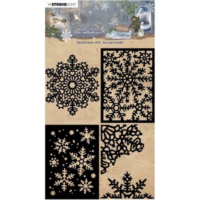Studio Light Šablony Vintage Christmas", 5 ks Sněhové vločky – Zboží Dáma