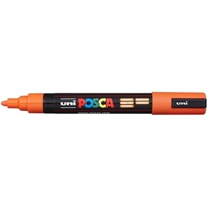 uni Декоративен маркер, 1, 8-2, 5 мм, UNI "Posca PC-5M", оранжев 286542000 (286542000)