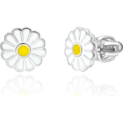 Olivie stříbrné na šroubek sedmikráska 5930