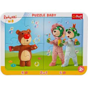Trefl Пъзел Trefl 2 в 1 - Забавните герои на Трефлик (80026) - baby