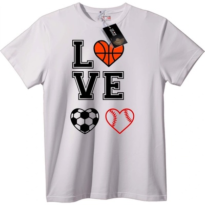 NOONEBRAND Тениска Обичам спорта - 2XL, Black