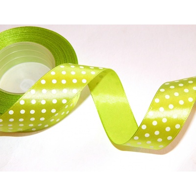 Stuha saténová s puntíkem, WSK6078, šíře 12 mm / balení 22 m – Zbozi.Blesk.cz