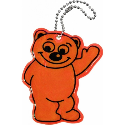 Compass Prívesok na kľúče Reflexný BEAR Oranžová