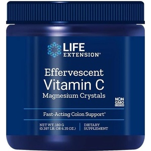 Life Extension Effervescent Vitamin C Magnesium Crystals, 180 g, Life Extension (01736 LE)