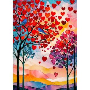 Enjoy - Puzzle Bluebirds in Love - 1 000 piese