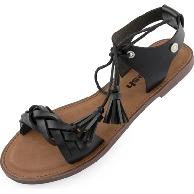 Refresh Low Sandal v Eco-Leather Black