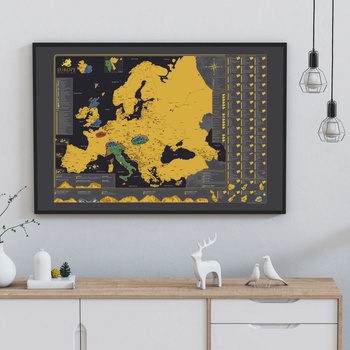 Stírací mapa Evropy