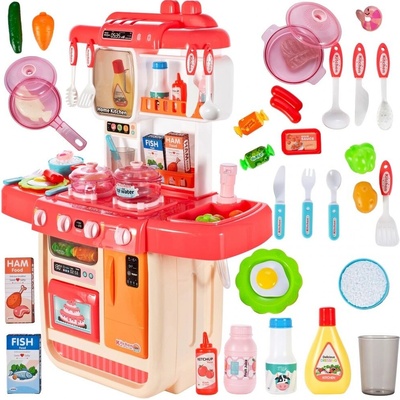 Majlo Toys Detská kuchynka so zvukmi a parou Home Kitchen ružová