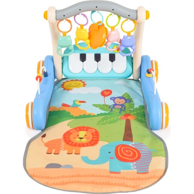 Moni Играчка за прохождане 2 в 1 Moni Toys - Piano, синя (110763)