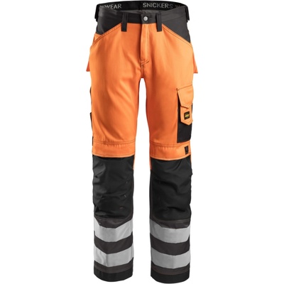 Snickers Workwear nohavice reflexní oranžové