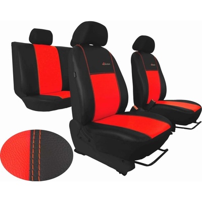 Autopoťah Pok-ter Leather Look Exclusive - červené