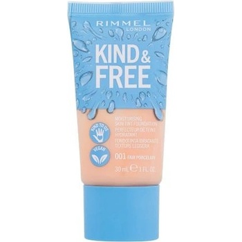 Rimmel Kind & Free ľahký hydratačný make-up 001 Fair Porcelain 30 ml