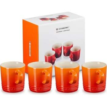 Le Creuset Чаша 350 ml, комплект от 4 бр. , FLAME, керамика с глазура, Le Creuset (LECR79113350900000)