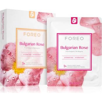 FOREO Farm to Face Sheet Mask Bulgarian Rose хидратираща платнена маска 3x20ml