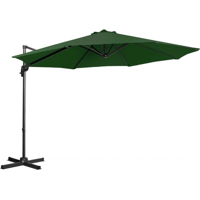 Uniprodo Boční slunečník UMBRELLA 2R300GR N 300 cm zelený