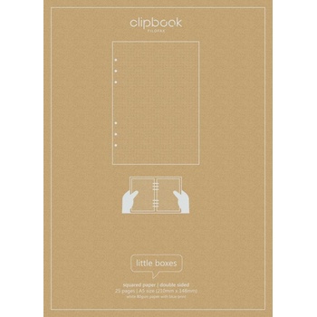 Filofax čtverečkovaný papír náplň bloků A5 Clipbook