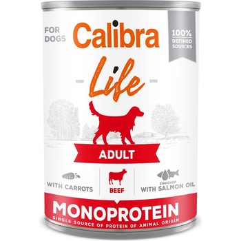 Calibra Dog Life Възрастен Говеждо с Моркови 400 г