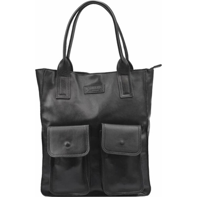 Čierna kožená kabelka Angelo 01-001 Shopperbag z prírodnej kože