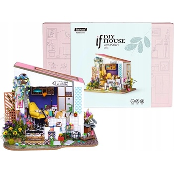 ROBOTIME miniaturní domeček - Veranda miniatura LED DIY 1:24