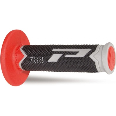 PROGRIP gripy PG788 OFF ROAD (22+25mm, délka 115mm) barva šedá/červená/černá (trojsložkové) (PG788/6) (788-209)