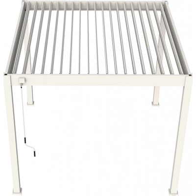 Outdoor Creations Hliníková pergola s lamelami ORION 300x300cm 4 stojky Bílá
