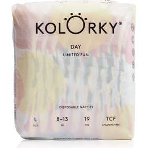 Kolorky Day Limited Fun еднократни пелени размер L 8-13 kg 19 бр