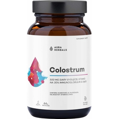 Aura Herbals Colostrum 500 mg, Sweet Raspberry 66 g