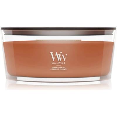 WoodWick Pumpkin Praline ароматна свещ с дървен фитил 453.6 гр