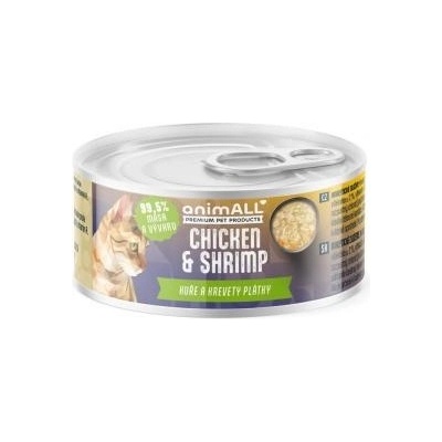 AnimALL Cat Kuře a krevety plátky 80 g