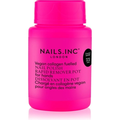 Nails Inc Nails Inc. Vegan Nail Polish Rapid Remover Pot лакочистител без ацетон s vůní kokosu 50ml