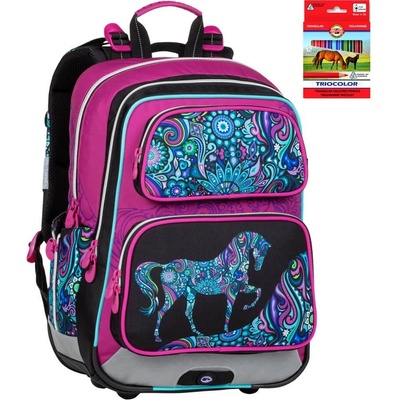 Bagmaster pro prvňáčky GEN 20 A růžová /Black/fialová /modrá