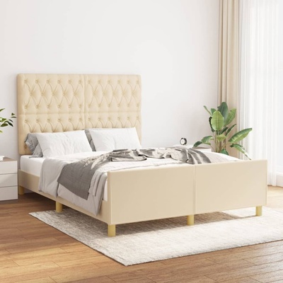 Nábytek XL 3125305 Rám postele bez matrace krémový textil