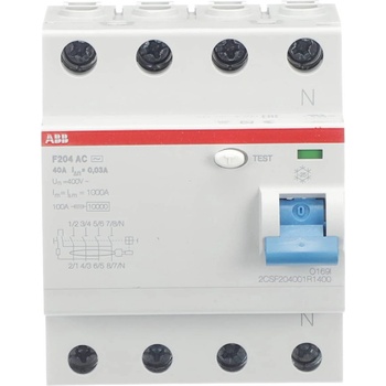 ABB ДТЗ 4p f204 rccb ac-40a/30ma (m518233)