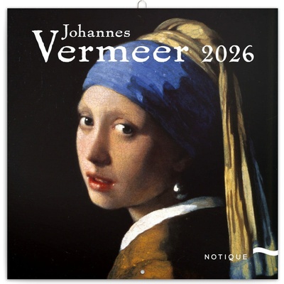 Poznámkový Johannes Vermeer nástěnný 2026