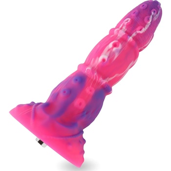 Image 1 of HISMITH HSA103 Ophicone Silicone Dildo KlicLok 8.6" Pink-Purple