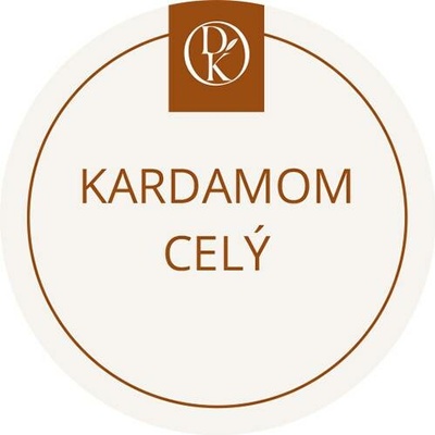 Davídkovo koření Etiketa Kardamom celý béžová průměr 4,5 cm 1 ks