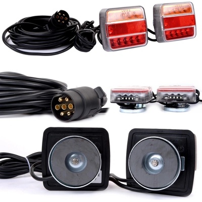 Sada zadných LED 4-funkčných kombinovaných svietidiel pre magnet s 12m káblom