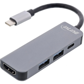 InLine 33271H интерфейсен хъб USB 3.2 Gen 1 (3.1 Gen 1) Type-C 5000 Мбит/с Сив (33271H) (33271H)